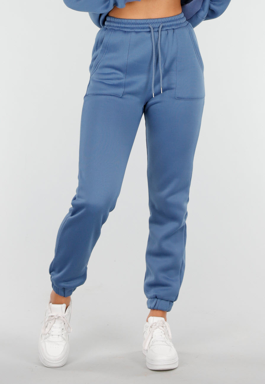 Blauw Joggingpak met Capuchon en Trekkoord