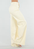 Lichtgele Wide Leg Tall Stretch Jeans van Denim