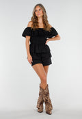 Luipaard Overlap Cowboylaarzen met Puntneus