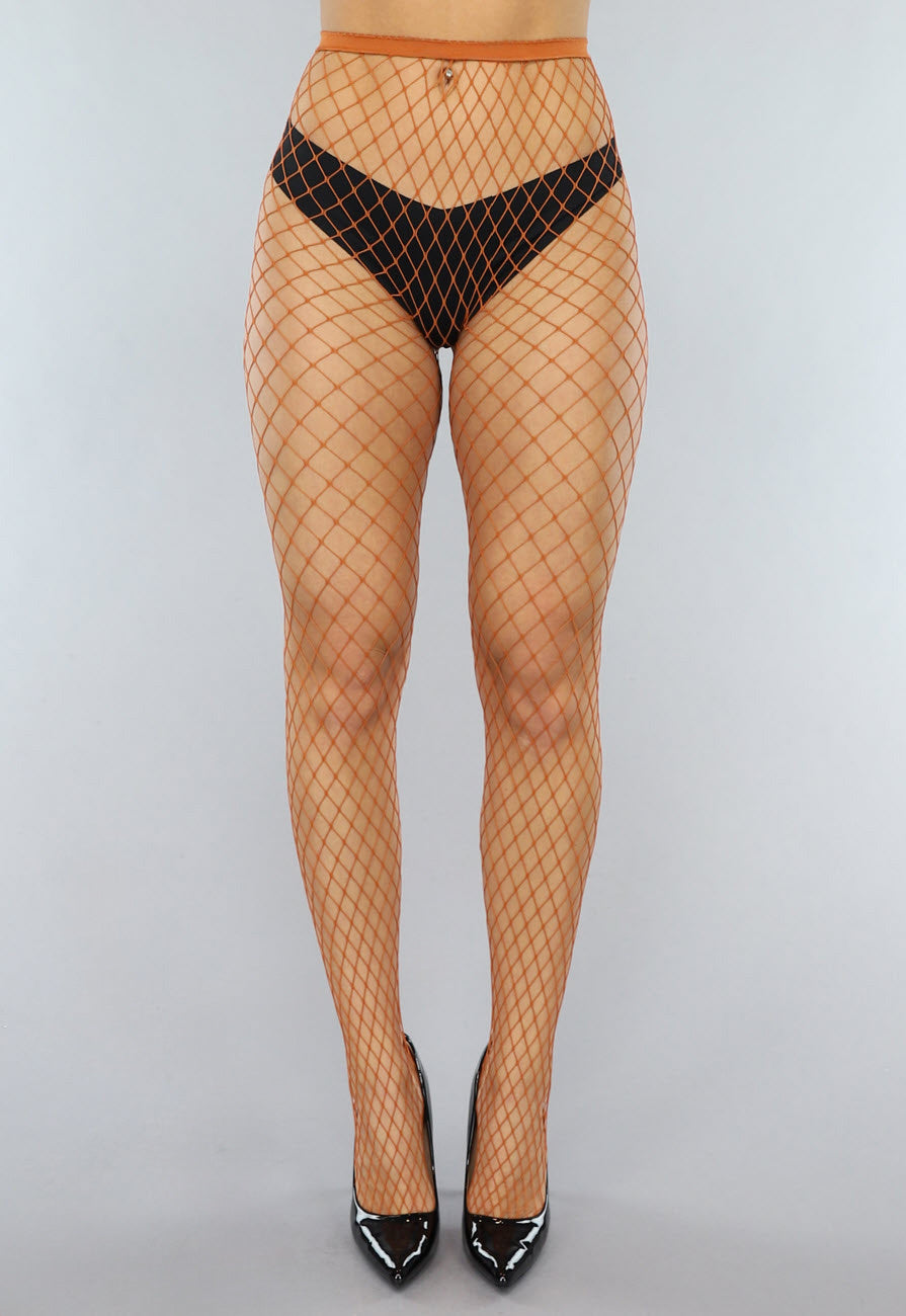Khaki Net Panty met Groot Patroon