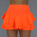 Geplooide Neon Oranje Skort