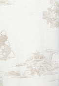 Beige Omslag Sjaal met Print