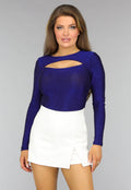 Blauwe Glitter Body met Cutout
