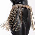 Gouden Waterval Strass Bodychain met Gesp