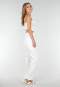 Witte Push Up Strass Bustier