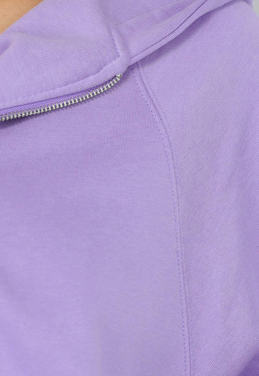 Paars Oversized Vest met Ritssluiting