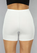 Witte Corrigerende Naadloze Biker Short met Hoge Taille