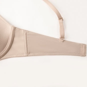 Beige T-Shirt BH met Kruisbare Bandjes