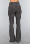 Zilveren Elastische Tall Flared Broek