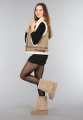 Beige Faux Fur Overslag Laarsjes