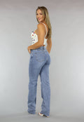 Witte Bustier met Grote Multicolor Strass