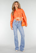 Oranje Blouse met Strap Details