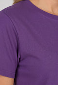 Donker Paars Basic T-Shirt met Lichte Stretch