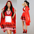 Strapless Roodkapje Kostuum met Cape