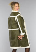 Donkergroene Lammy Trench Coat