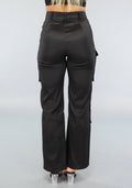 Zwarte Straight Cargo Broek met Zakken