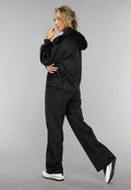 Zwart Velours Wide Leg Huispak