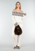 Faux Fur Tas met Gouden Schouderketting