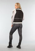 Zwarte Suèdelook Teddy Bodywarmer