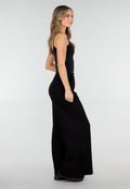 Zwarte Crop Top met Spaghetti Bandjes en Stretch