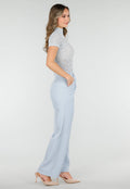 Lichtblauwe Pantalon met Rechte Pijpen