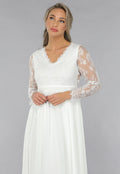 Witte Bridal Jurk met Open Rug