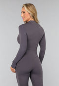 Antraciet Sportief Jumpsuit met Rits