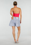 Roze Halter Sport Top met Verstelbaar Halterbandje, Uitneembare Pads en Stretch