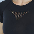 Zwarte Sporttop met Open Rug