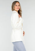 Witte Blazer met Ceintuur