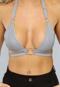Reflecterende Halter Top met Ring Detail