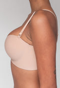 Naadloze Beige Maximizer BH met Afneembare Bandjes