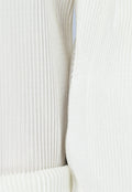 Witte Glanzende Matching Set van Plissé Stof
