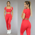 Rode Squatproof Sportlegging van Ribstof
