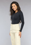 Zwarte Zachte Longsleeve Bodysuit