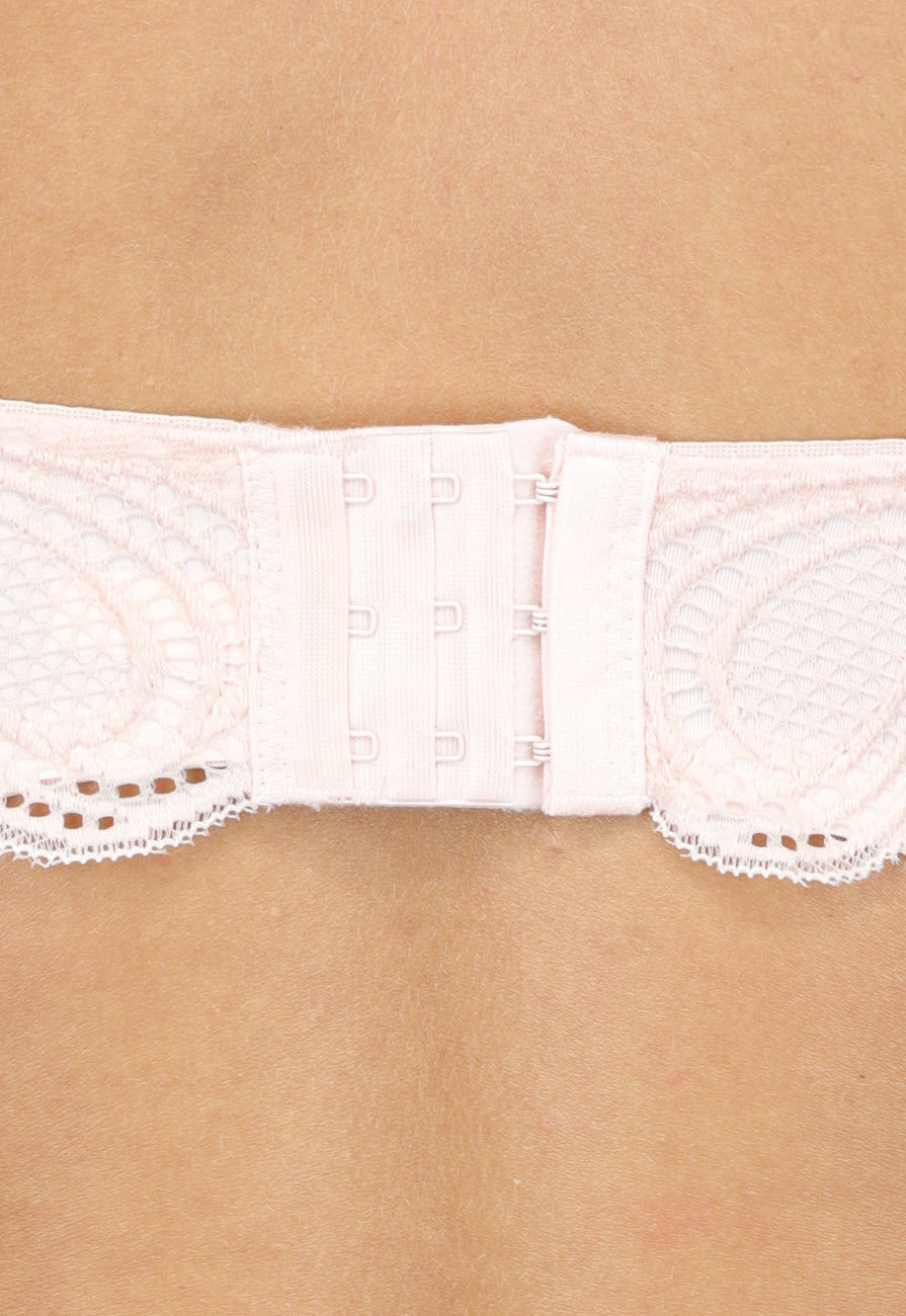Lichtroze Kanten Bralette met Strass Steentje