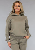 Fleece Joggingpak in Taupe