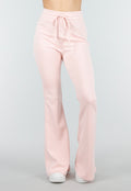Lichtroze Joggingbroek met Flared Pijpen en Elastische Taille