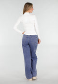 Witte Top met Col en Lange Mouw