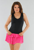 Zwarte Slim Fit Mouwloze Top met Diepe V-Hals