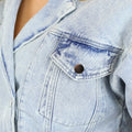 Cropped Jeans Jasje met Druksluiting