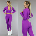 Paars Longsleeve Sportvestje van Ribstof