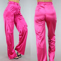 Fuchsia Satijnen Tall Cargo Broek