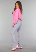 Roze Asymmetrische Sweater