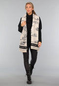 Omslagdoek met Print in Zwart