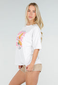 Wit Katoenen T-shirt met Aperol Print en Korte Mouwen