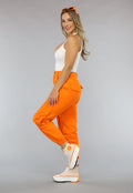 Fel Oranje Cargo Broek met Zakken