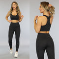 Zwarte Sleeveless Padded Sporttop