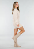 Beige Suede Cowboylaarzen