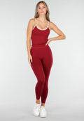 Sportieve Top in Bordeaux met Witte Randen